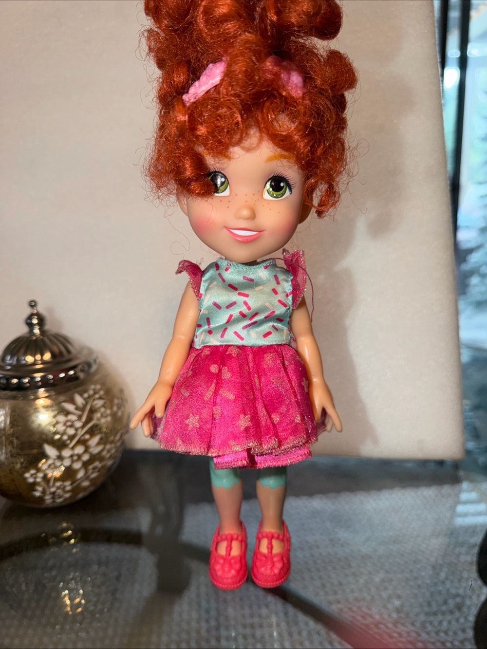 Disney Pink & Turquoise fancy Nancy  Curly-Red Hair Fashion Doll